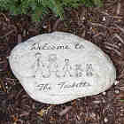Engraved Stick Family Garden Stone